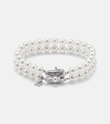 18kt white gold bracelet with pearls | Mikimoto