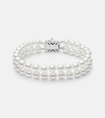 18kt white gold bracelet with pearls | Mikimoto