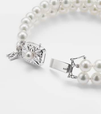 18kt white gold bracelet with pearls | Mikimoto