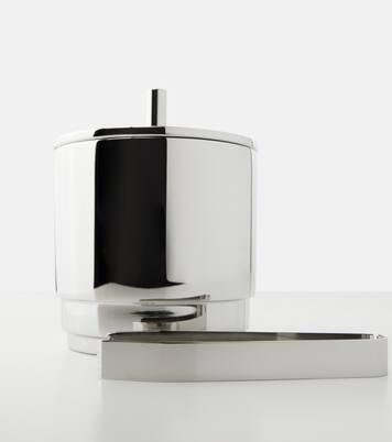 Manhattan stainless steel ice bucket and tongs set by Helle Damkjær | Georg Jensen