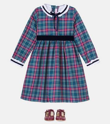 Clarisa tartan cotton-blend dress | La Coqueta