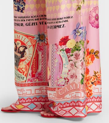 Printed silk wide-leg pants | Camilla