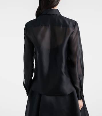 Agi embellished floral-appliqué silk blouse | Max Mara