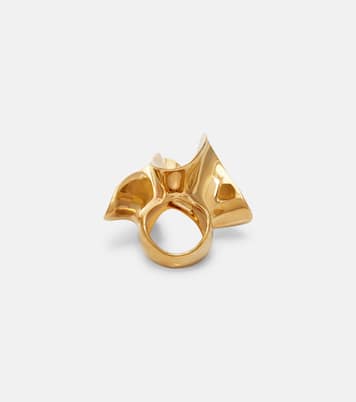 Anello Anemone in argento sterling bagnato in oro | Bottega Veneta