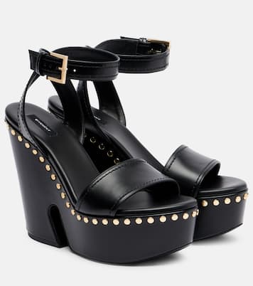Verzierte Plateausandalen aus Leder | Givenchy