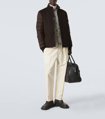Wendbare Daunenjacke aus Shearling | Moncler