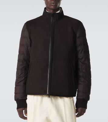 Wendbare Daunenjacke aus Shearling | Moncler