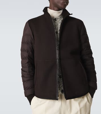 Wendbare Daunenjacke aus Shearling | Moncler