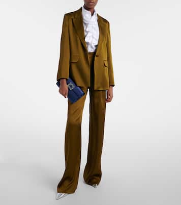 Clutch Efflorescencia de satén adornado | Roger Vivier