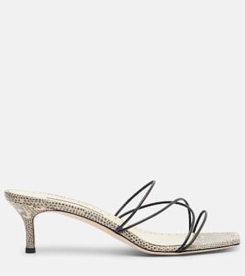 Ninfe 50 snake-effect leather mules | Manolo Blahnik