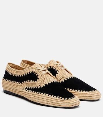 Strength raffia and suede Derby shoes | Gabriela Hearst