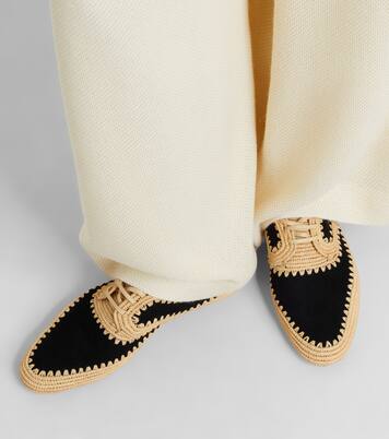 Strength raffia and suede Derby shoes | Gabriela Hearst