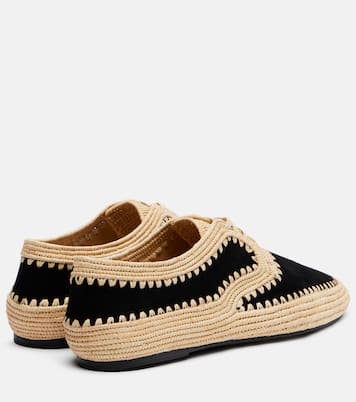 Strength raffia and suede Derby shoes | Gabriela Hearst
