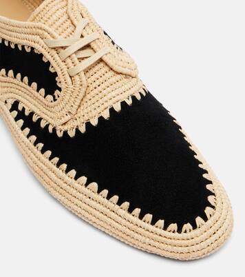 Strength raffia and suede Derby shoes | Gabriela Hearst