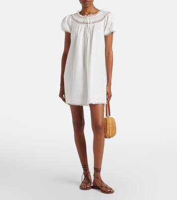 Vestido corto Daphne de popelín de algodón | Dôen
