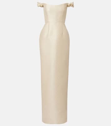 Bridal Yolanda brocade off-shoulder gown | Markarian