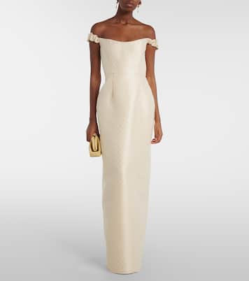 Bridal Yolanda brocade off-shoulder gown | Markarian