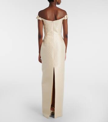 Bridal Yolanda brocade off-shoulder gown | Markarian