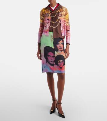 Printed silk cardigan | Versace