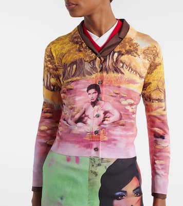 Printed silk cardigan | Versace