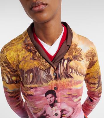 Printed silk cardigan | Versace