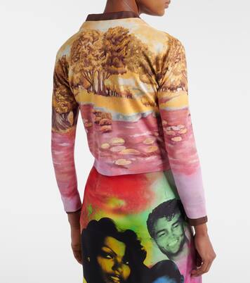 Printed silk cardigan | Versace