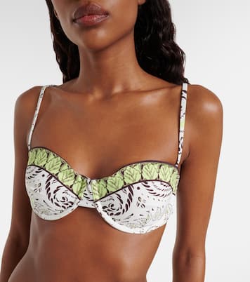 Printed bikini top | Tory Burch
