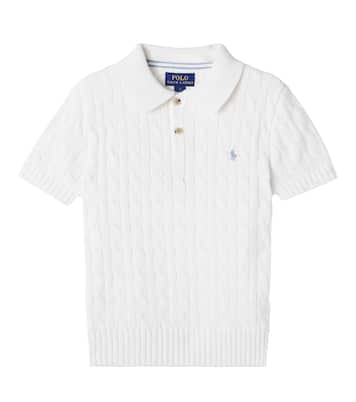 Pullover in maglia di cotone a trecce | Polo Ralph Lauren Kids