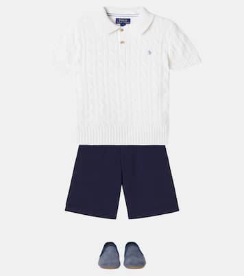 Pullover in maglia di cotone a trecce | Polo Ralph Lauren Kids