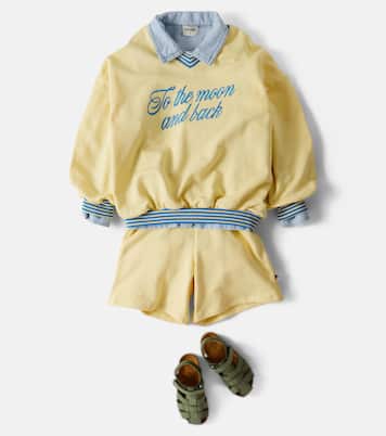 Sweatshirt To The Moon aus Baumwoll-Jersey | Mini Rodini