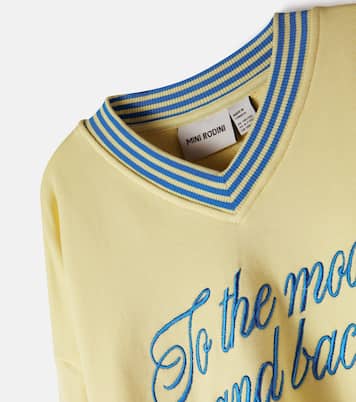 Sweatshirt To The Moon aus Baumwoll-Jersey | Mini Rodini