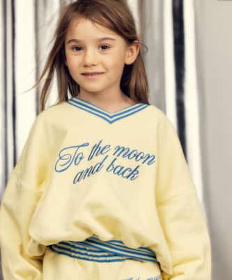Sweatshirt To The Moon aus Baumwoll-Jersey | Mini Rodini
