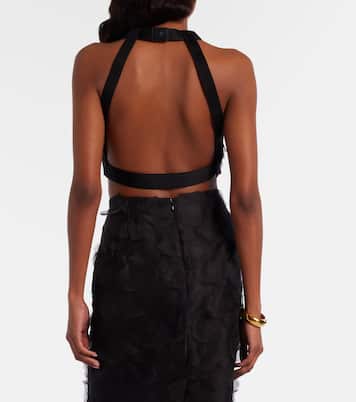 Fumetto silk fil coupé crop top | Max Mara