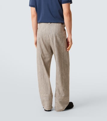 Kyan cotton and linen-blend straight pants | Kiko Kostadinov