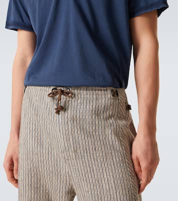 Kyan cotton and linen-blend straight pants | Kiko Kostadinov