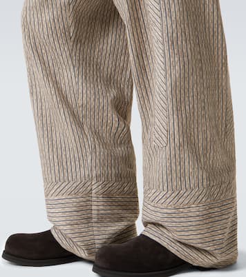 Kyan cotton and linen-blend straight pants | Kiko Kostadinov