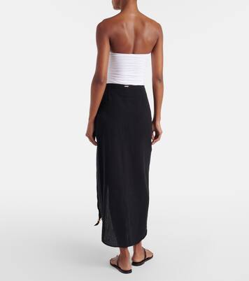 Winnie cotton and linen beach cover-up | Melissa Odabash