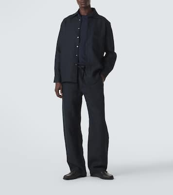 Linen straight pants | Saman Amel