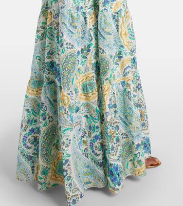 Abito lungo in cotone con stampa paisley | Etro