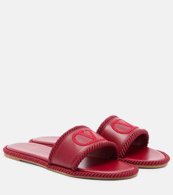 VLogo leather espadrille sandals | Valentino Garavani