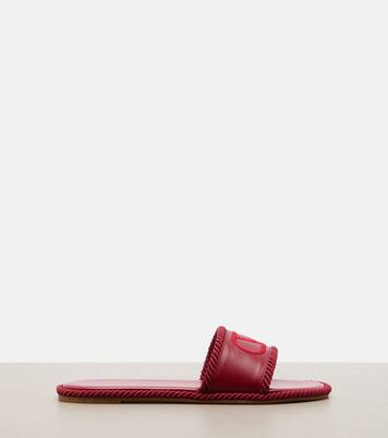 VLogo leather espadrille sandals | Valentino Garavani