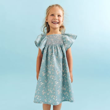 Bedrucktes Kleid Elva aus Baumwolle | Wheat