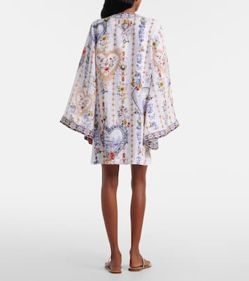 Cutout printed linen kaftan | Camilla