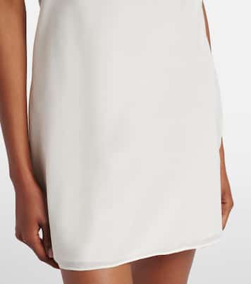 Vestido corto Darya en mezcla de algodón y seda bordado | Posse