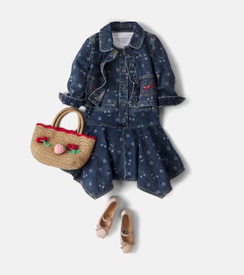Printed denim dress | Self-Portrait Kids