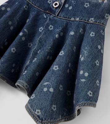 Printed denim dress | Self-Portrait Kids