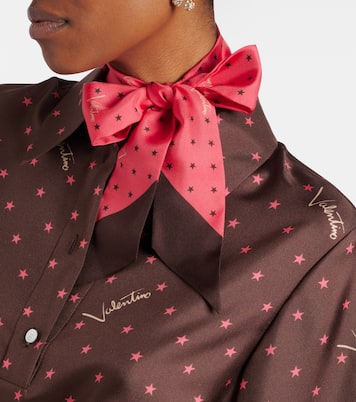 Printed silk twill scarf | Valentino
