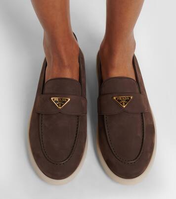 Loafers aus Veloursleder | Prada