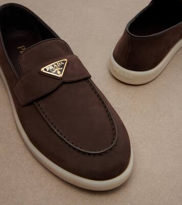 Loafers aus Veloursleder | Prada