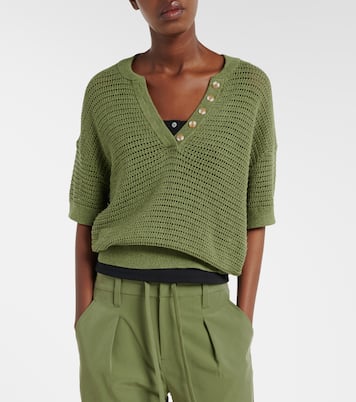 Callie open-knit cotton top | Varley